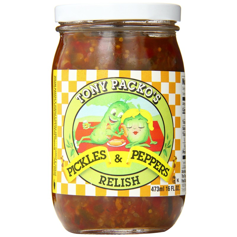 Tony Packo's Pickles and Peppers Relish, 16 Ounce Jar