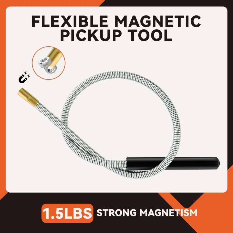 LOZAGU 4 Pack Telescoping Magnet Pick-up Tool Set with Magnetic