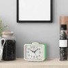 SEIKO QHK061WLH Rectangular Non Ticking Bedroom Alarm Clock, White &