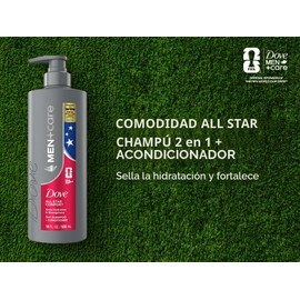 DOVE MEN + CARE Cuidado del cabello, 1 unidad, All Star Comfort para sellar la hidratación y fortalecer el cabello, con la oportunidad de ganar entrad