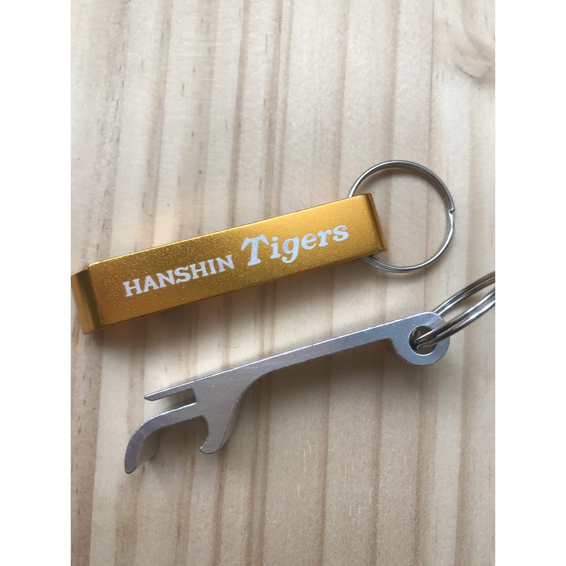 Hanshin Tigers Bottle Opener Key Holder, Gold, Seal Bar Set,