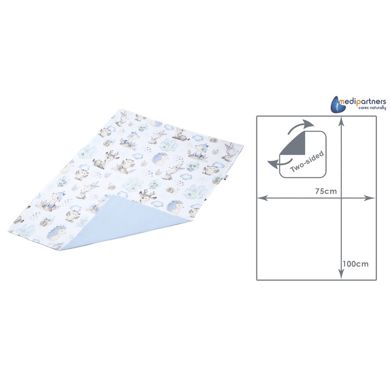 Medi Partners Crawling Blanket for Baby 100% Cotton 75x100cm Double-Sided