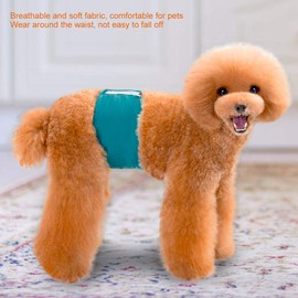 Dog Nappies for Male Dogs, Highly Absorbent Male Incontinence, Washable Dog Nappies, Belly Bands for Male Dogs (Green L)