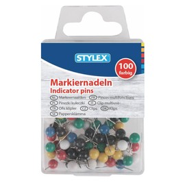 100 Stylex Marking Needles Assorted Colours in Resealable Plastic Box