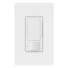 Lutron Maestro LED+ Motion Sensor/Dimmer Switch with Wallplate | 150W LED | Single Pole/Multi-Location | MSWCL-OP153M-WH | White