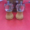 VEIZIBEE Classical Hand Shake Wood Pepper Grinder Set And Gorgeous