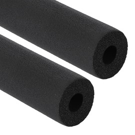 PATIKIL 5/8 Inch (16 mm) ID x 6.6 Ft x 0.59 Inch Pipe Insulation Foam Pipe, Pack of 2 Pipe Cover Wrap Roll for Handle Heating HVAC Air Conditioners, Black