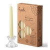 Hyoola 7" Beeswax Taper Candles 12 Pack - Handmade, All