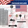 Heavy Duty Flag Pole, 20FT 13Gauge Sectional Flag Pole for