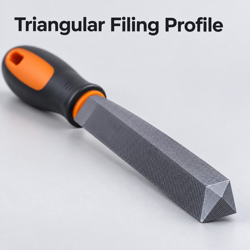 6-Inch Diamond Rhombic Saw File – Triangle Bearing Steel Sharpening