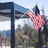 6FT Flag Pole for Outside House with Steel Bearing Rings,