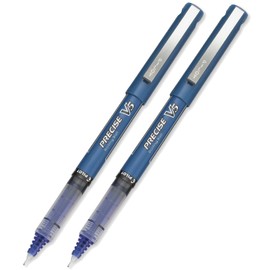 Pilot Precise V5 Stick Rolling Ball Pens, Extra Fine Point, Blue 2-PACK(35335)