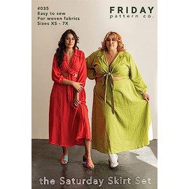 Friday Pattern Company Saturday Skirt Set Pattern, Multi