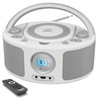 Portable CD Player Boombox with Bluetooth, FM Radio, Remote Control,
