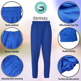 DARESAY Active Pants for Men- Quick-Dry Joggers with Two Side Pockets, Athletic, Casual, Active Clothes for Men, 3-Pack.