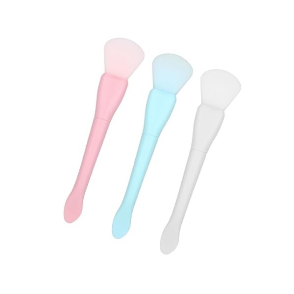 MERRYHAPY 3pcs Dual-ended Silicone Face Mask Brush Set Spatula for