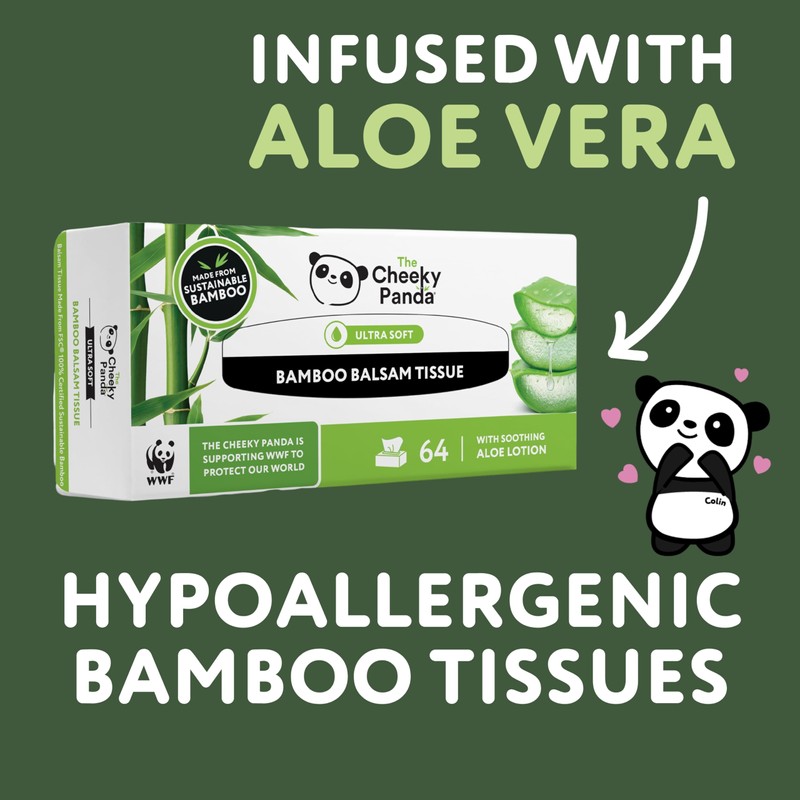 The Cheeky Panda Bamboo Balsam Tissues Box | 64 Facial
