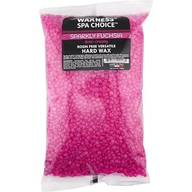 Waxness Spa Choice Hard Wax Medium Creamy Versatile Sparkly Fuchsia 2.2 lb 1kg