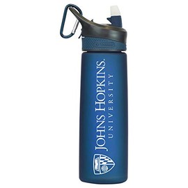 Johns Hopkins Tritan Plastic Frosted Sport Water Bottle, Design-4 - Navy