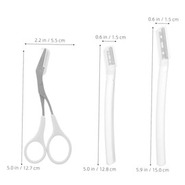 1set Complete Eyebrow Grooming Set Brow Razor Scissors Comb Brush for Women Men Dermaplaning Tool for Precise Trimming