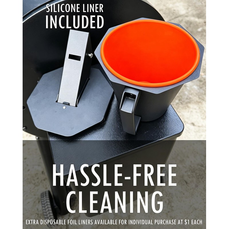 Upgraded Grease Bucket with Lid & Silicone Liner, Drip Bucket