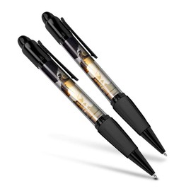 Destination Vinyl ltd Beautiful and comfortable Set of 2 Matching Pens - Traveling World Map Airport Lounge #16724