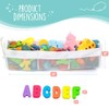 Comfylife Large Bath Toy Organizer with Letters and Numbers –