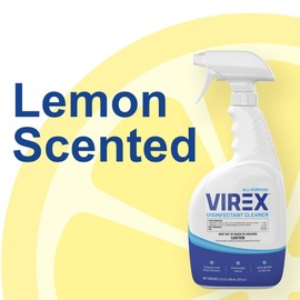VIREX Diversey CBD540540 All Purpose Disinfectant Cleaner- Kills 99.9% of Germs and Eliminates Odors, Lemon Scent, Ready-to-Use Spray, 32-Ounce
