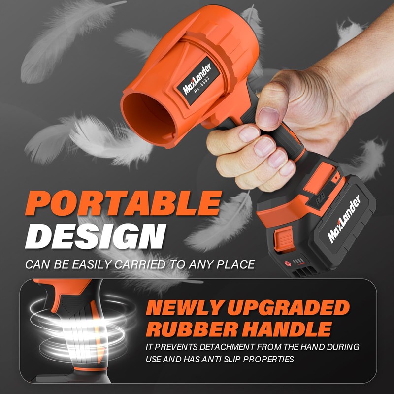 Leaf Blower Cordless, 21V Electric Handheld Leaf Blower with 3.0Ah