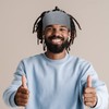 Sintege 4 Pcs DreadLocks Tube Sock Wide Elastic Headband Loc