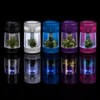 Glow Storage Jar with Grinder LED Waterproof Transparent Glass Seal