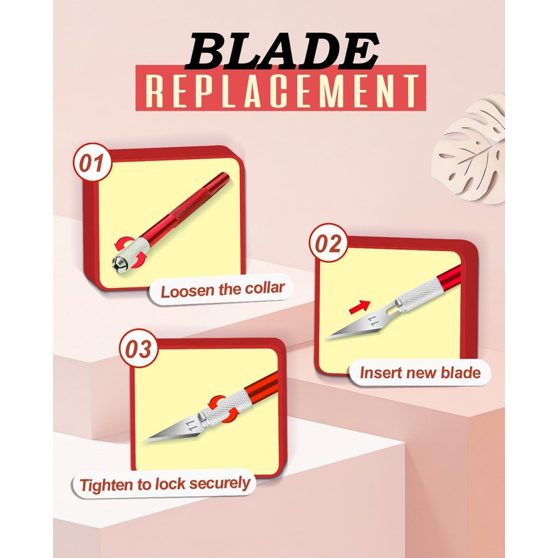 DIYSELF Craft Knife with 10 Extra #11 Blades, Precision Hobby