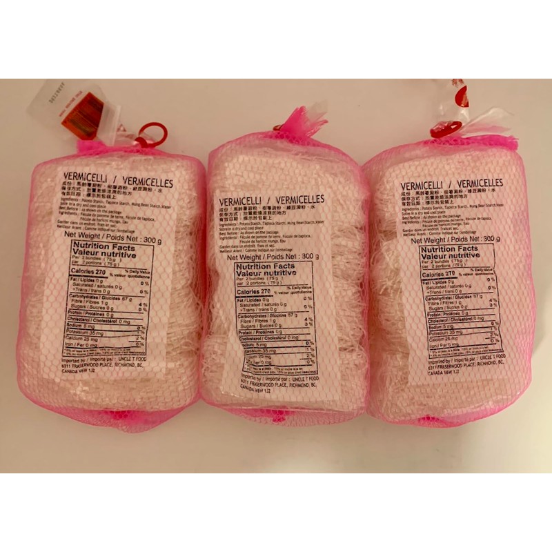 Lungkow Vermicelli Bean Thread Noodles 8 Pack Transparent or Cellophane