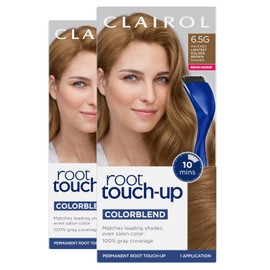 Clairol Root Touch-Up by Nice'n Easy Permanent Hair Dye, 6.5G Lightest Golden Brown Hair Color, 1 Count(Pack of 2)