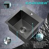 15 x 15 Inch Black Drop In Kitchen Sink -