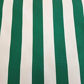Fabric Sold by the Metre Awning Fabric Block Stripes Green White Stripes UV Resistant Privacy Screen