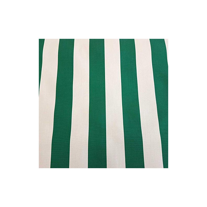 Fabric Sold by the Metre Awning Fabric Block Stripes Green