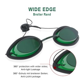 MCWlaser Laser Protection Glasses, Protective Glasses, IPL Laser Safety Glasses, for Beauty Clinic, Beauty Instrument, Eye Protection Glasses, Tanning Glasses, Eye Patch for UV Infrared LED Light