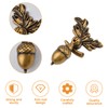 MOROBOR Acorn Drawer Knobs with Leaf Pedestal, 4pcs Antique Zinc