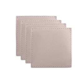 Maxwell & Williams Table Accents Leather Look Cowhide Coaster 10x10cm Set of 4 Salt
