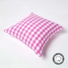HOMESCAPES Pink and White Gingham Cushion Cover 60 x 60