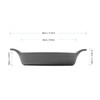 HAWOK Cast Iron Oval Serving Au Gratin Cookware Set of
