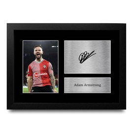 HWC Trading Adam Armstrong Southampton Gifts Printed Signed Autograph Picture for Football Fans and Supporters - A4 Framed