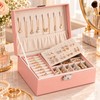 Double-Layer Jewelry Box for Organized Storage – Leather Case with