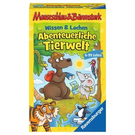 Ravensburger 20737 Knowledge and Laughter Adventurous Animal World, Mouse and Bear Strong for Children, Children's Game for 2-4 Players, Quiz from 6 Years