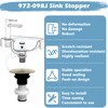 972-098J Plumbing-Equipment Brushed Nickel Drain Sink Stopper, Drain Sink Plug