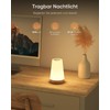 Bonsery Bonsery Nachttischlampe, Led Nachttischlampe Touch Dimmbar USB Aufladbar mit