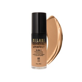 Milani Conceal + Perfect 2-in-1 Foundation + Concealer - Tan (1 Fl. Oz.) Cruelty-Free Liquid Foundation - Cover Under-Eye Circles, Blemishes & Skin Discoloration for a Flawless Complexion