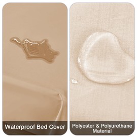 DUJUIKE 100% Waterproof Protective Blanket or Liner for Bed, Mattress Protector for Bed, Reusable Underlay, Bed Sheet Protector (Apricot Yellow, Twin 160 x 230 cm)