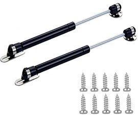 8" Length Gas Strut, 40N/9 lb Hydraulic Air Prop Lift Support Cabinet Hinge Kitchen Cabinet Door Air Spring Door Impact Cabinet Hinge Black, (2 Sets)
